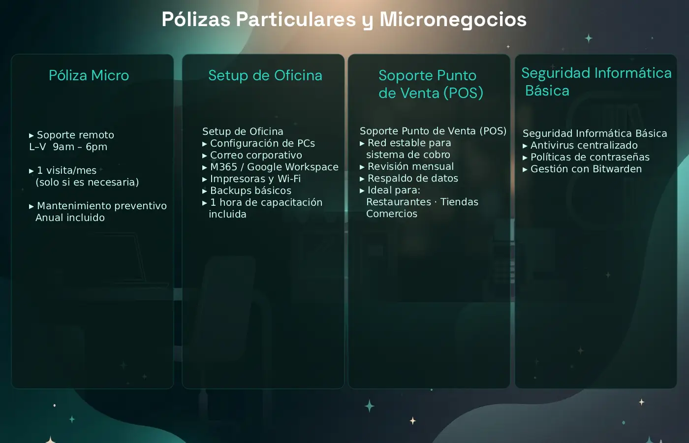Pólizas Particulares y Micronegocios